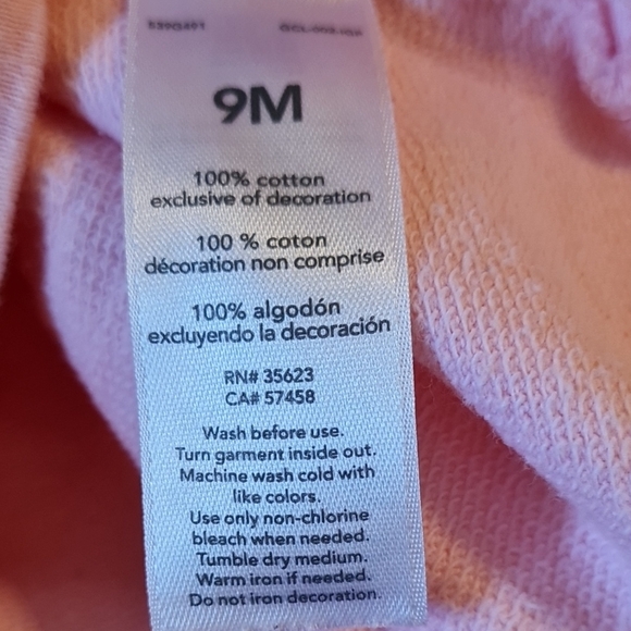 Carter's Pink Cat Face Long Sleeve Shirt, NWOT, 9Mth, soft and comfy, long-sleev - Picture 5 of 5